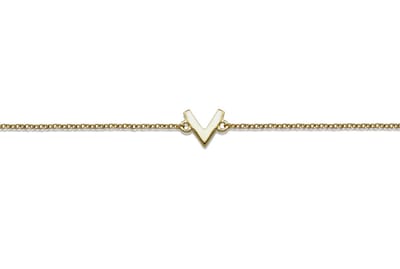 JWLS4U XB004G XoXo Armband V zilver goudkleurig 16-19 cm