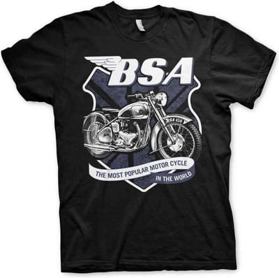 BSA Heren Tshirt -S- 650 Shield Zwart