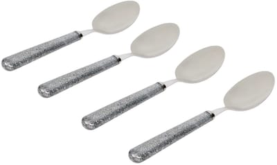 Amefa - 4 dessert lepels - set van 4 - sparkle silver - glitter