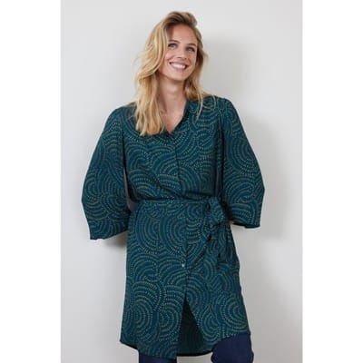 Tunic Noblesse Dark green Swirl print