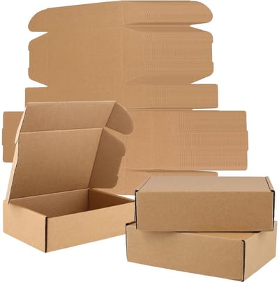 Dailygoods- Postdozen 50 Stuks - Golfkartonnen Verzenddozen - Kleine Verpakkingsdozen - Lichtgewicht en Draagbaar - 20x13x6cm - Geschikt voor Sieraden en Accessoires