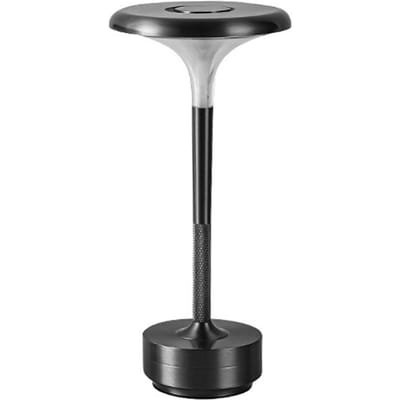 Lampe de table LED rechargeable, contrôle tactile, intensité variable en continu, lampe de chevet portable pour noir