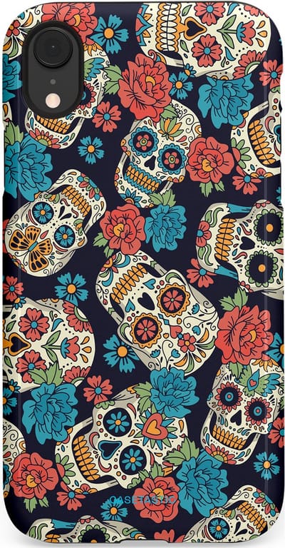 Casetastic Hoesje Geschikt voor Apple iPhone Xr - Stijlvolle Beschermende Duo-layer Case - Catacombe carnaval