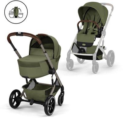 Cybex Balios S Lux - kinderwagen - 2-in-1 - Moss Green - met opvouwbare wieg - 2026