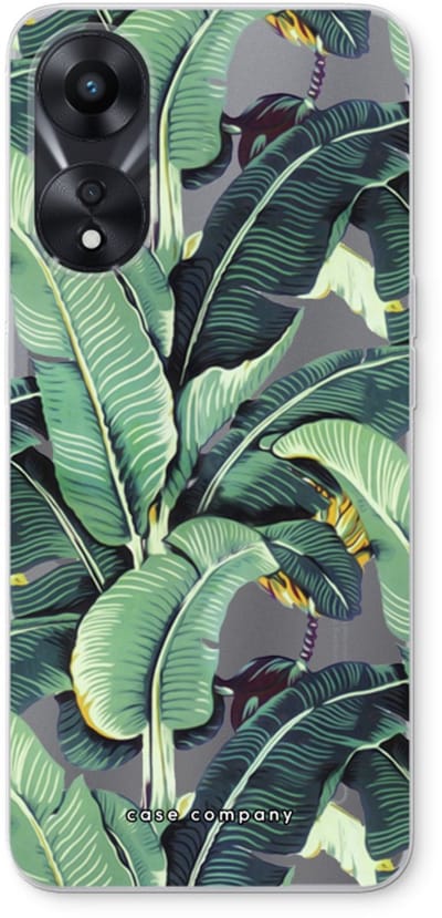 Case Company® - Hoesje geschikt voor Oppo A78 5G hoesje - Bananenbladeren - Soft Cover Telefoonhoesje - Bescherming aan alle Kanten en Schermrand