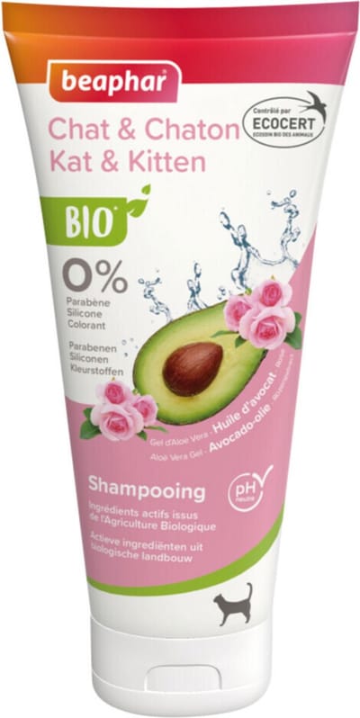 3x Beaphar Bio Shampoo Tube Kat Kitten 200 ml