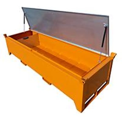Fluorescentiebuizendoos BAUER SL-N 220, plaatstaal, toegankelijk voor rolstoelgebruikers, verzinkt deksel, afneembaar tussenschot, B 2300 x D 800 x H 530 mm, oranje