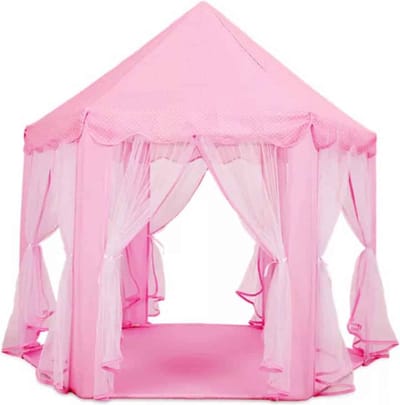Buxibo Speeltent voor Kinderen - Met Bodem - Vanaf 3 Jaar - Meisjes - 70x70x140cm - Inclusief Sterretjes Verlichting - Voor binnen en Buiten - Ruimte voor 3 kinderen