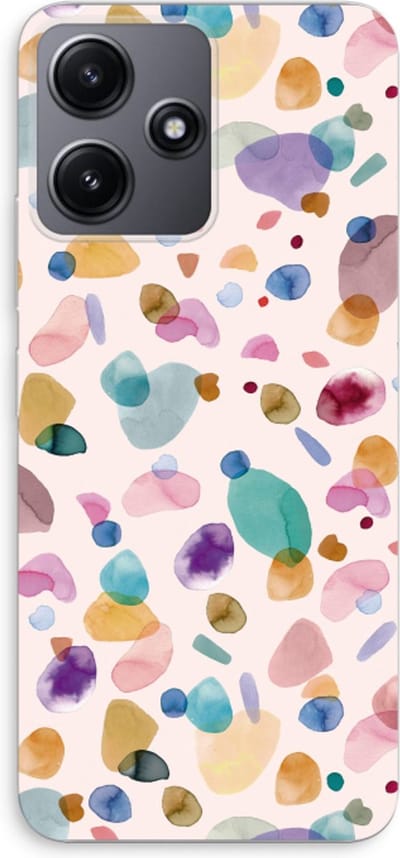 Case Company® - Hoesje geschikt voor Xiaomi Redmi 12 hoesje - Terrazzo Memphis - Soft Cover Telefoonhoesje - Bescherming aan alle Kanten en Schermrand