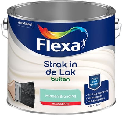 Flexa - Strak In De Lak Buitenlak Hoogglans - Midden Branding - Mengverf - 2,5 L
