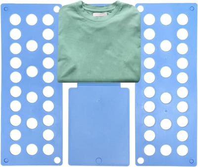 Kleding Organizer - Vouwplank Kleding - Kasten Opruimen - Opvouwbaar ABS Materiaal - 40 x 48 cm - Lichtblauw