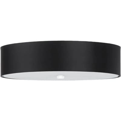 Sollux Lighting Plafondlamp Skala - E27 - zwart - stof/glas/staal - 16x50x50cm