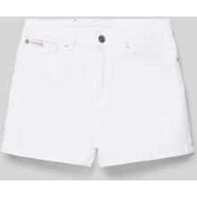 Calvin Klein Girls Hr Relaxed Denim Shorts White Size: 14 | Trousers Outlet | Unisex | Wit