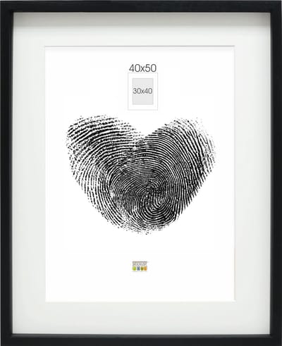 Deknudt Frames Fotolijst - zwart met passe-partout - 30x40 / 40x50 cm
