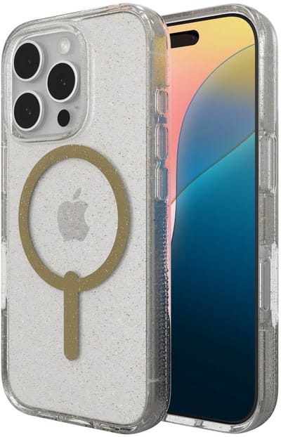 ZAGG - Milan Snap Mag geschikt voor iPhone 16 Pro Hoesje - gold glitter | gold glitter