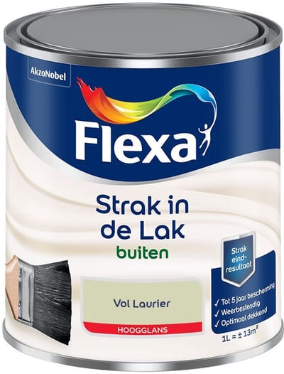 Flexa - Strak In De Lak Buitenlak Hoogglans - Vol Laurier - Mengverf - 1 L