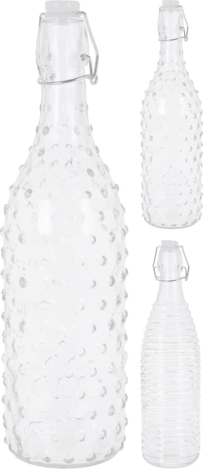 Fles glas met beugeldop - bolletjes
