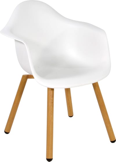 Lesli Living - Bistrostoel Montreux - Wit - 62,5x44x82,5cm - Set van 4