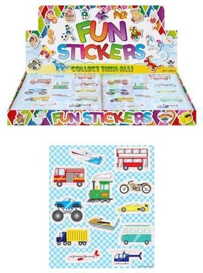 120 Stuks - Fun Stickers - Model: Voertuigen - Uitdeelcadeautjes - Sticker Auto's - Uitdeel Traktatie voor kinderen
