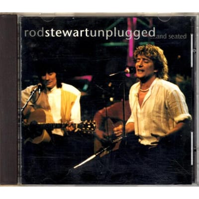 CD ROD STEWART RONNIE WOOD Unplugged ...And Seated 9452892 Warner Bros. Re 1993 US Rock d'occasion brown