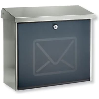 Burg-wächter Wandbrievenbus Lucca 3713 Ni - Staal - Zilver - 38x34x14,8 Cm