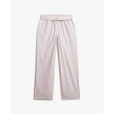 Superdry - Elastische broek van gestreept biologisch katoen - Dames - Broeken