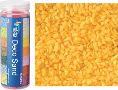 Decoratie zand/kiezels - geel - 500gr - zandkorrels - mini steentjes - 2 tot 6 mm