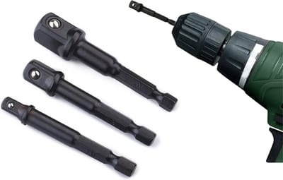 PD® - Doppenset - Dopsleutelset - Bit verloop naar dop - 1/4-3/8-1/2" X 70MM - Zwart