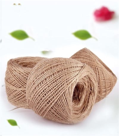 Natuurlijk Sisal Touw - Hennep Garen - Krabpaal Reparatie - Biologisch Afbreekbaar Materiaal - 100 Meter - Natuurlijk Bruin