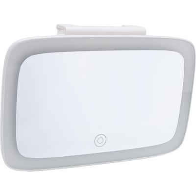Auto Zonneklep Kapspiegel LED Verlichting Make-up Spiegel Oplaadbaar 3 Kleurtemperatuur Instelling white