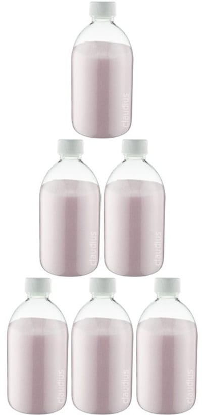 Scrubzout Rozen - 650 gram - Fles met witte dop - set van 6 stuks - Hydraterende Lichaamsscrub