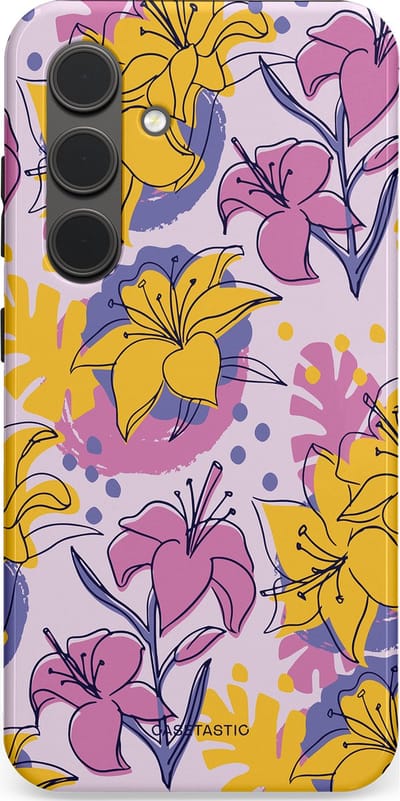 Casetastic Hoesje Geschikt voor Samsung S24 - Stijlvolle Beschermende Duo-layer Case - Flora Fantasia