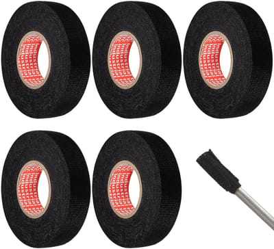 Autoweefseltape - Kabelboom tape - Kabelgeleiding - Geluidsdempend effect - 19 mm x 15 m - Zwart
