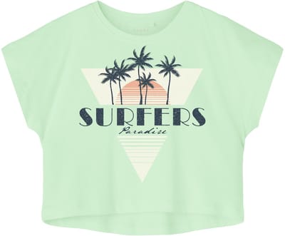 Name it t-shirt meisjes - groen - NKFvilma - maat 116
