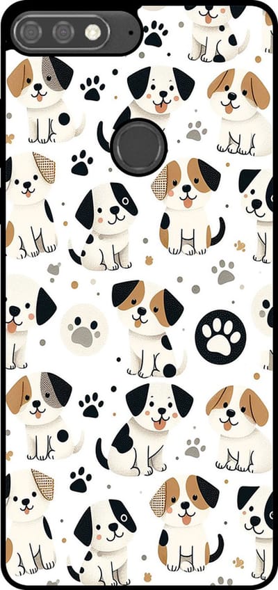 Smartphonica Telefoonhoesje Geschikt voor Huawei Y7 Prime (2018) met honden opdruk - TPU backcover case dog design geschikt voor Huawei Y7 (2018)
