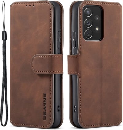 DG.MING Hoesje - Geschikt voor Samsung Galaxy A53 Hoesje - DG.MING Luxe Book Case - Donkerbruin