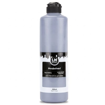 LM-Kreativ Meubelverf - Houtverf op waterbasis - Voor binnen en buiten - Milieuvriendelijk - Jeansblauw - 500 ml