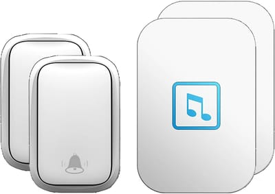 Draadloze Deurbel - Snoerloze Deurbel Kit - Bezoekers Ontvangen - Zonder Batterijen - 150m Bereik - Wit