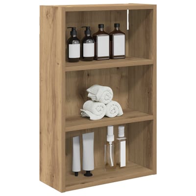 vidaXL Badkamer wandkast Artisanaal eiken 40 x 16 x 62,5 cm