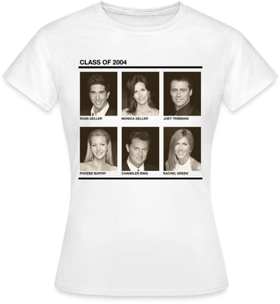 Friends Vintage Foto's Class of 2004 T-Shirt Dames