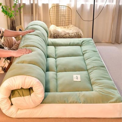 Futonmatras - Vloermatras Logeerbed - Comfortabel Slapen - Dubbel Anti-Slip Ontwerp - 7 cm dik - Grijs