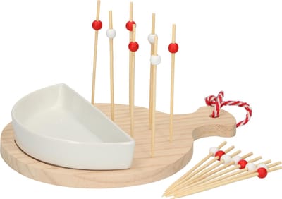Alpina houten serveerset - voor amuses, pincho's en snacks - 17-delig