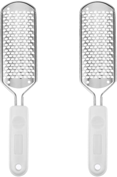 2-stuks voet eeltverwijderaar - voetvijl, schraper - voet gladmakend hulpmiddel - eeltverwijderaar voor gebarsten hielen - dode dikke huid verwijderen - pedicure-instrumenten - scrub, voetverzorging - zwart