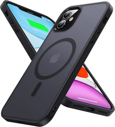 Hoesje Geschikt voor Apple iPhone 11 - Compatibel met MagSafe / Qi2 - Matte Beschermhoes - Back Cover met Magneet - Zwart