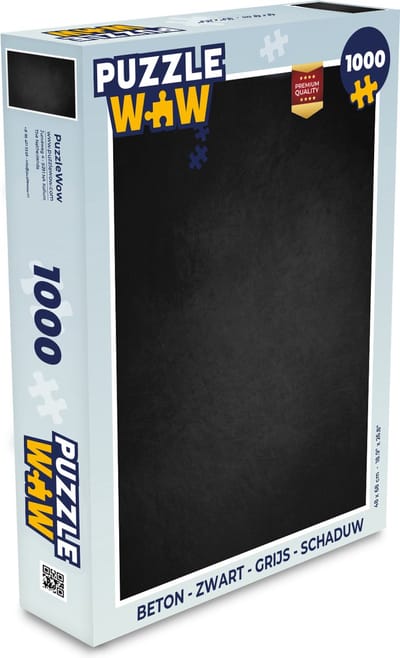 Puzzel Beton - Zwart - Grijs - Structuur - Industrieel - Legpuzzel - Puzzel 1000 stukjes volwassenen