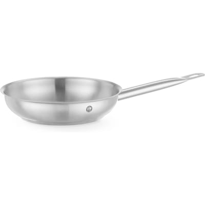 HENDI Koekenpan - aluminium en roestvast staal 18/0 - sandwichbodem, voor bakken en braden, inductiegeschikt - 20 cm x 4,5 cm - zilver - alle warmtebronnen