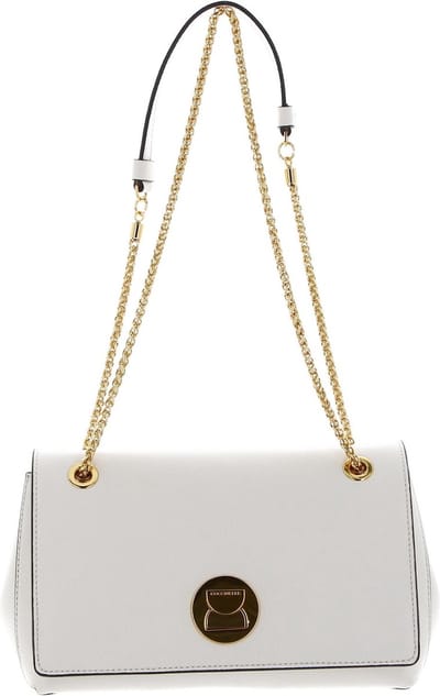 COCCINELLE Leren Schoudertas Liya Shoulder Bag Coconut Milk Crème