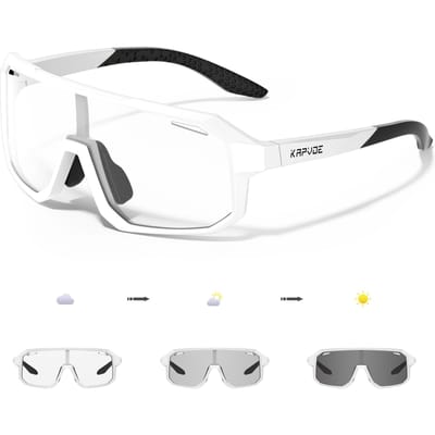 KAPVOE Kinder Fietsbril UV400 Fotochrome Zonnebril voor MTB Racefiets Buitensporten Hardloop Brillen No accessories