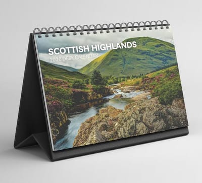 Staande Bureaukalender 2026-2027 Schotse Natuur Landschappen