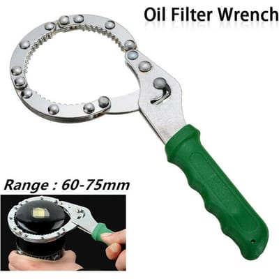 Clé de filtre à huile 60mm-75mm, accessoires de vélo, voiture et moto pratiques white